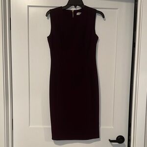 Calvin Klein Sleeveless Dark Purple Midi Dress